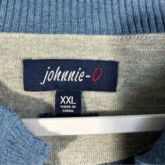 Johnnie -O V Neck Long Sleeve Belmore Sweater XXL Laguna Blue Lightweight‎ - Picture 4 of 9